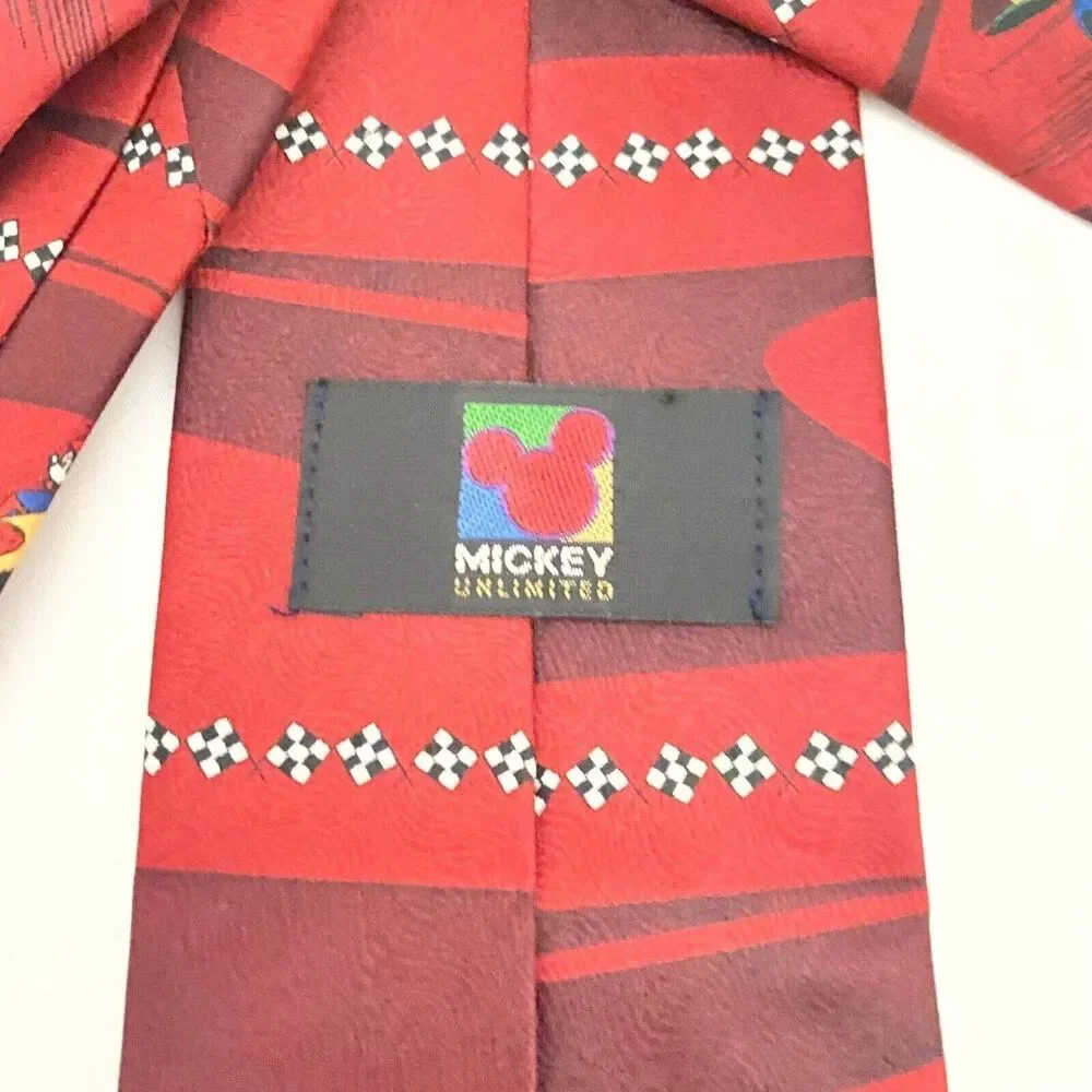 #5620 Mickey Unlimited Novelty Mens Racing Mickey Mouse Necktie, Tie 57X4